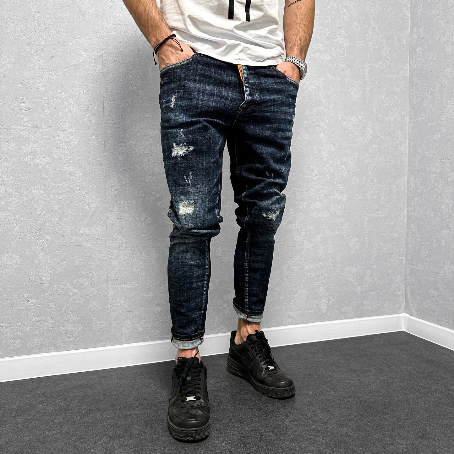 Мъжки леко накъсани дънки "Lumarr"