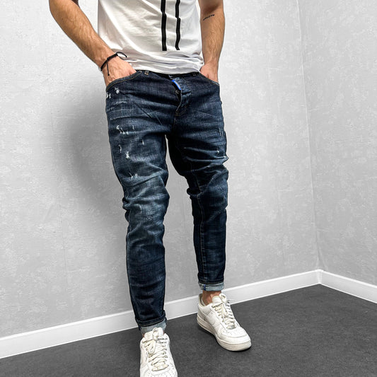 Мъжки дънки с леки кръпки "Domayn"