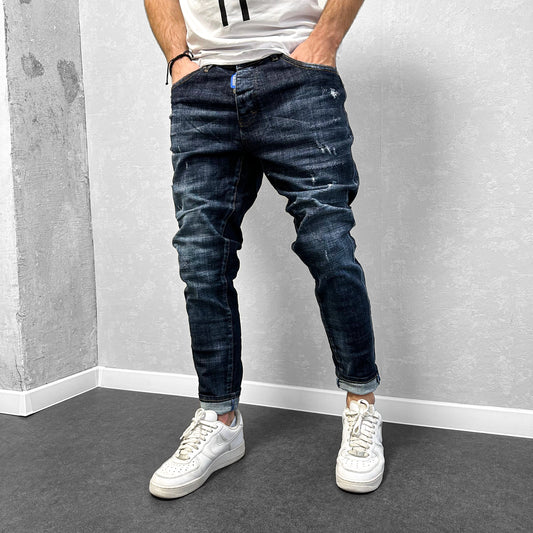 Мъжки дънки с леки кръпки "Domayn"