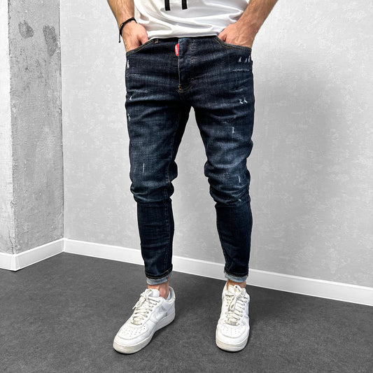 Мъжки дънки с леки кръпки "Santos"