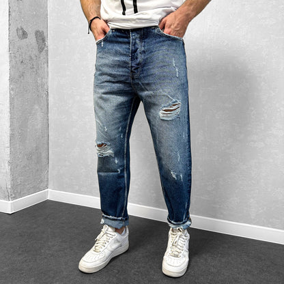 Мъжки накъсани boyfriend дънки "Darmian"