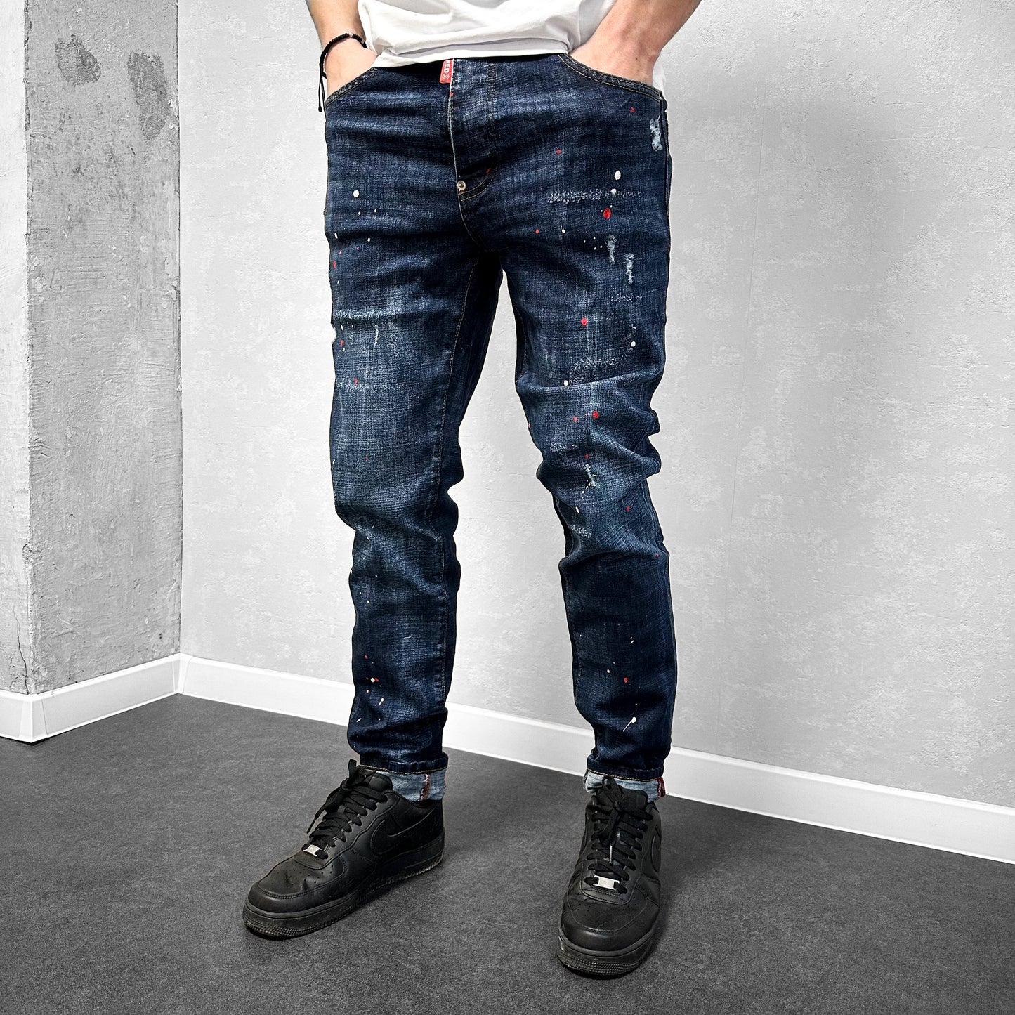 Мъжки напръскани дънки "Prego"