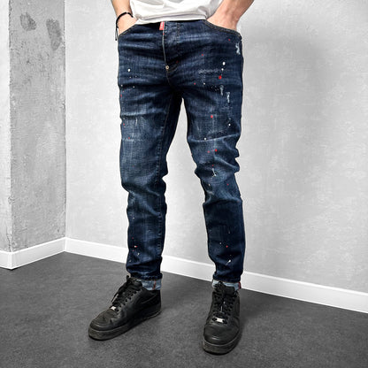 Мъжки напръскани дънки "Prego"