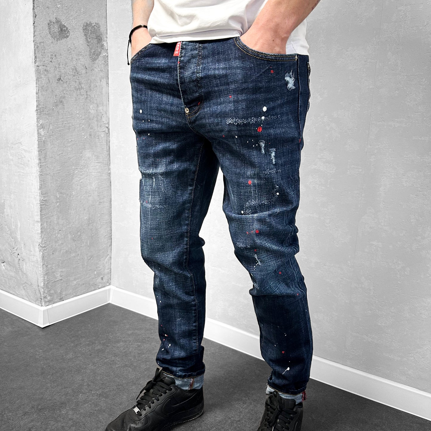 Мъжки напръскани дънки "Prego"