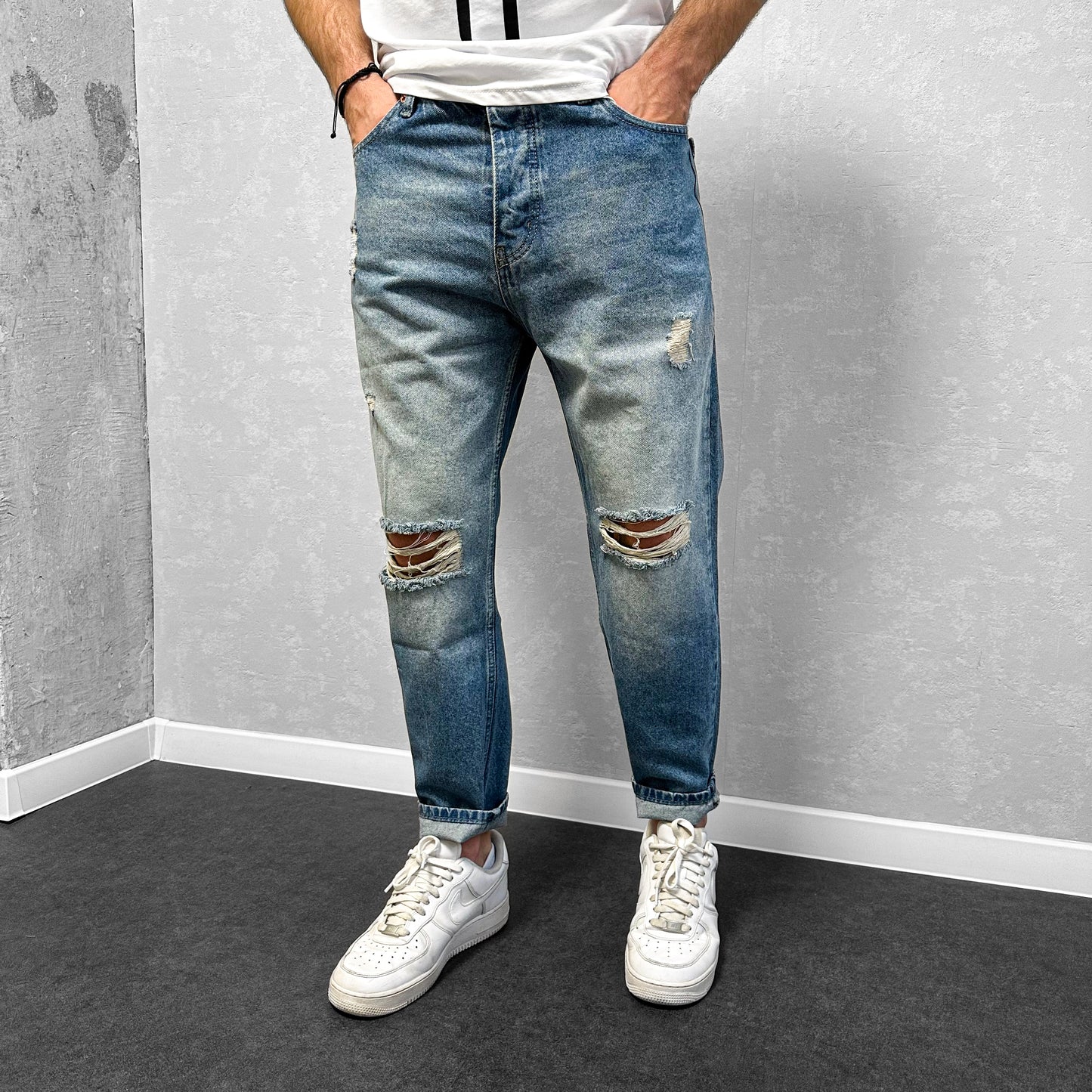 Мъжки накъсани boyfriend дънки "2You"