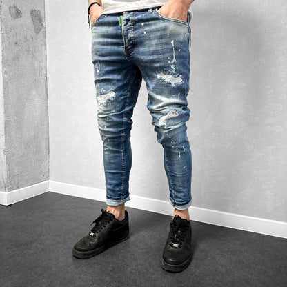 Мъжки светли накъсани дънки "Rituall"