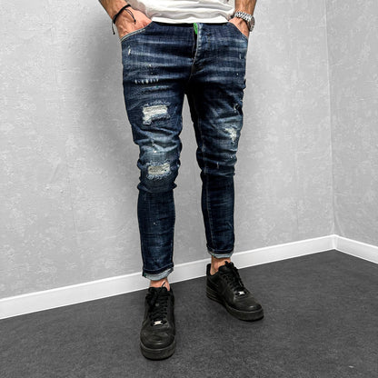 Мъжки дънки с пръски "Adrain"