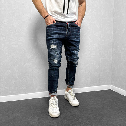 Мъжки дънки с леки пръски "Retayas"