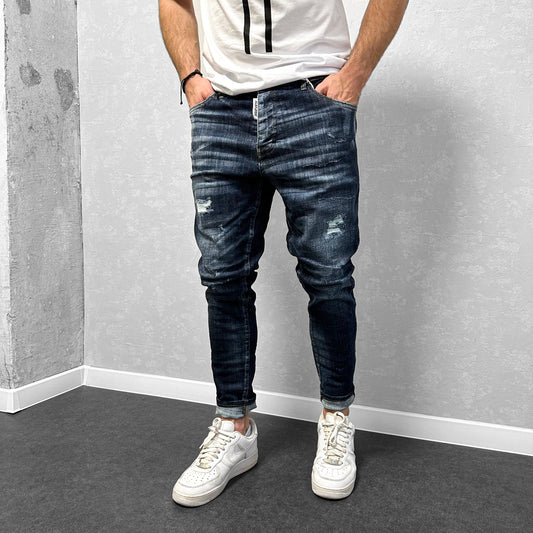 Мъжки дънки с лек накъсан ефект "Dayvid"