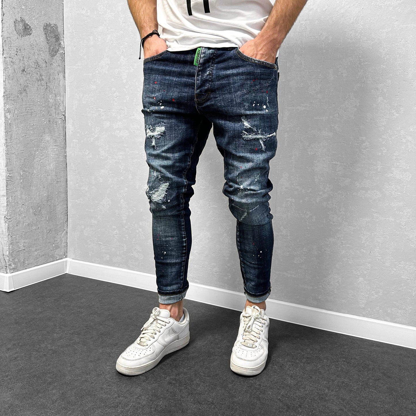 Мъжки накъсани дънки "Querro"