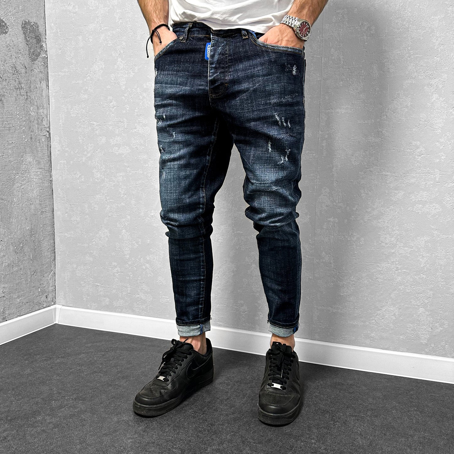 Мъжки дънки с кръпки "Horge"