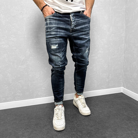 Мъжки дънки с лек накъсан ефект "Dayvid"