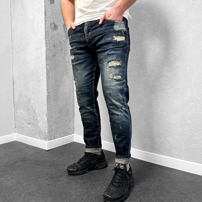 Мъжки дънки с накъсан ефект "Loraydo"