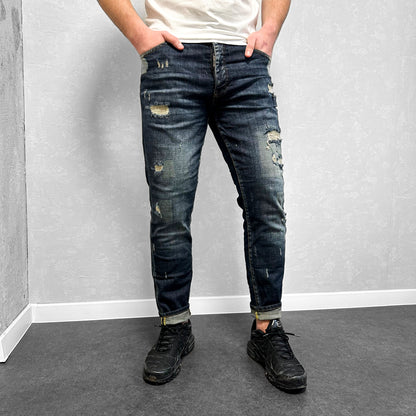 Мъжки дънки с накъсан ефект "Loraydo"