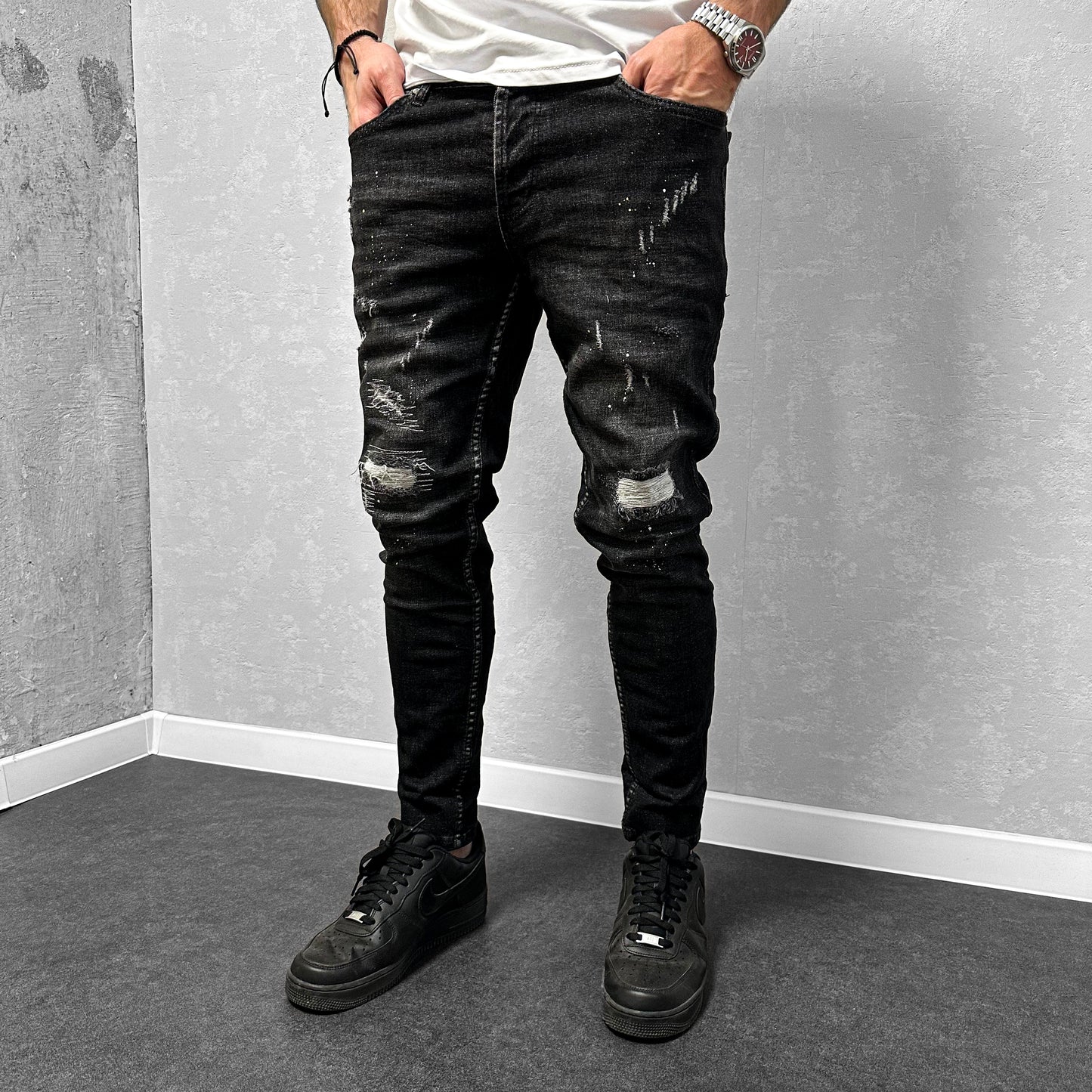 Мъжки дънки с пръски "Kayllor"