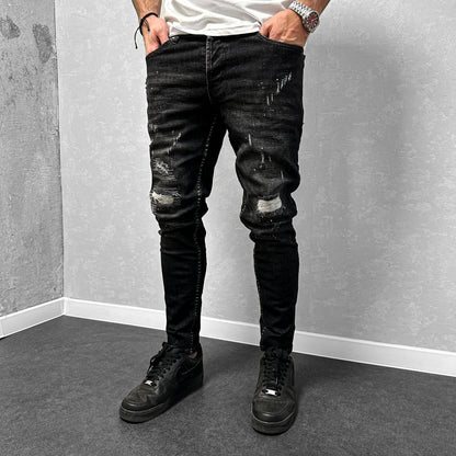 Мъжки дънки с пръски "Kayllor"