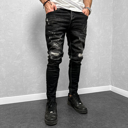 Мъжки дънки с пръски "Kayllor"