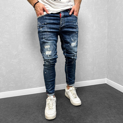 Мъжки дънки с кръпки "Jey"