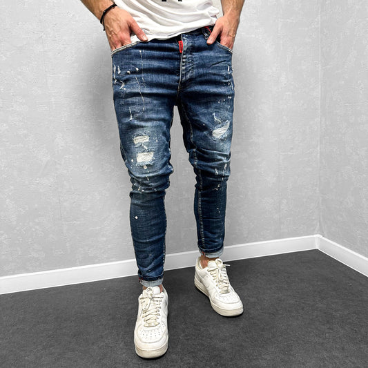 Мъжки дънки с кръпки "Jey"