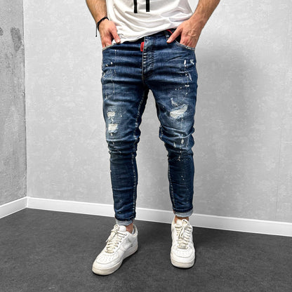 Мъжки дънки с кръпки "Jey"