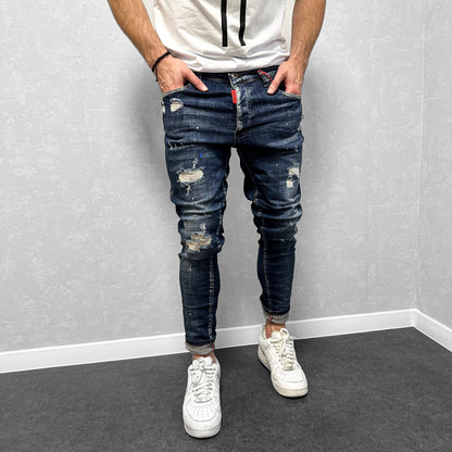 Мъжки дънки с кръпки "Ferran"